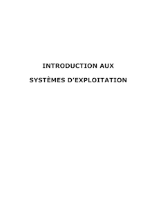 COURS SYSTEMES D EXPLOITATION