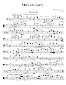 Partition de violoncelle, Adagio et Allegro, Op.70, Adagio et allegro pour violoncelle (et piano), Op.10