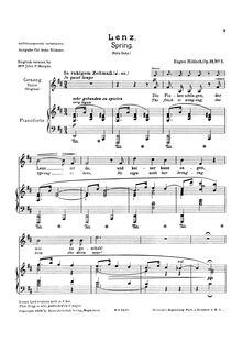 Partition complète, 5 chansons, Op.19, Hildach, Eugen