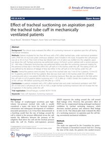 Effect of tracheal suctioning on aspiration past the tracheal tube cuff in mechanically ventilated patients