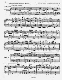 Partition No.6 - Ecossaise de Beethoven variée, Second Décameron Musical Op.175
