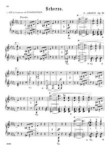 Partition complète (filter), Scherzo No.2, B♭ minor, Chopin, Frédéric