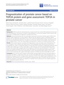 Prognostication of prostate cancer based on TOP2A protein and gene assessment: TOP2A in prostate cancer