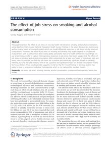 The effect of job stress on smoking and alcohol consumption