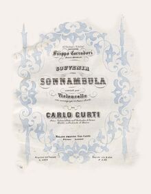 Partition de piano (color), Souvenir sur La Sonnambula variato