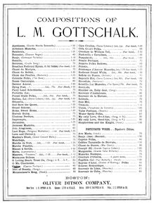 Partition complète, Ossian, Op.4, Ossian - 2 Ballades, Gottschalk, Louis Moreau par Louis Moreau Gottschalk