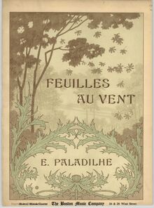Partition Color covers, Feuilles au vent, Paladilhe, Émile par Émile Paladilhe