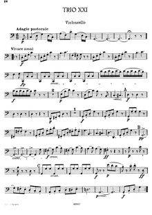 Partition de violoncelle, 3 Piano Trios, Hob.XV:21-23