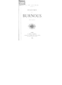 Haïcks et burnous : chants arabes / L. de Lyvron