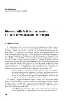 Démonstratifs indéfinis en suédois et leurs correspondants en français - article ; n°4 ; vol.152, pg 24-38