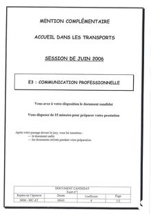 Mc accueil transports communication professionnelle 2006