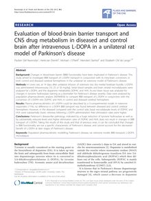 Evaluation of blood-brain barrier transport and CNS drug metabolism in diseased and control brain after intravenous L-DOPA in a unilateral rat model of Parkinson s disease