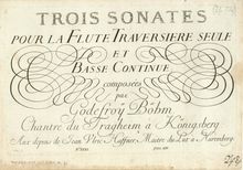 Partition complète, 3 flûte sonates, Böhm, Gottfried