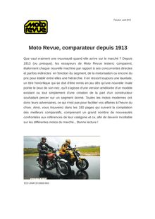 Moto Revue, comparateur depuis 1913