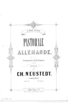 Partition complète, Pastorale allemande, Op.15, Pastorale allemande: souvenir d enfance