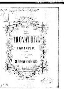 Partition complète, Fantasia on Verdi s  Il Travatore , Op.77, Thalberg, Sigismond