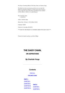 The Daisy chain, or Aspirations