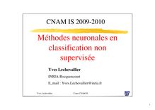 Méthodes neuronales en classification non supervisée