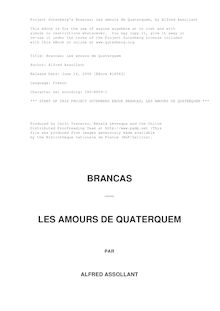Brancas; Les amours de Quaterquem par Alfred Assollant