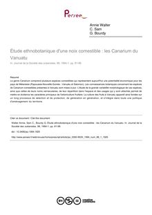 Étude ethnobotanique d une noix comestible : les Canarium du Vanuatu - article ; n°1 ; vol.98, pg 81-98