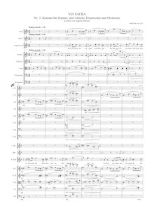 Partition , Kantate, Via sacra, 5 geistliche Stücke für Sopran- und Altsolo, Frauenchor und Orchester