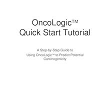 OncoLogic™ Quick Start Tutorial