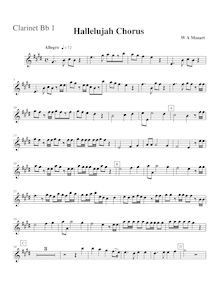 Partition clarinette 1 (B?), Messiah, Handel, George Frideric