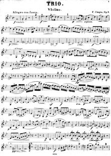 Partition de violon, Piano Trio, G minor, Chopin, Frédéric par Frédéric Chopin