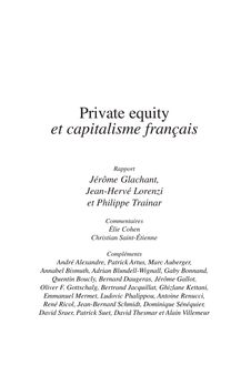 Private equity et capitalisme français