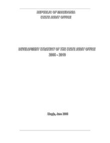 Development Strategy of the State Audit Office 2006 -1010.d…