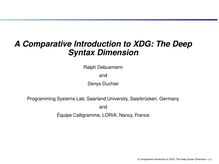 A Comparative Introduction to XDG: The Deep Syntax Dimension