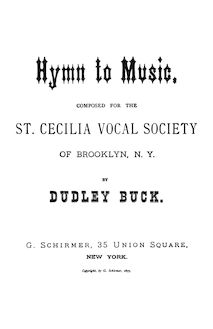 Partition complète, Hymn to Music, E♭ major, Buck, Dudley