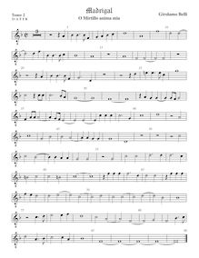 Partition ténor viole de gambe 3, octave aigu clef, Madrigali a 5 voci, Libro 7 par Girolamo Belli