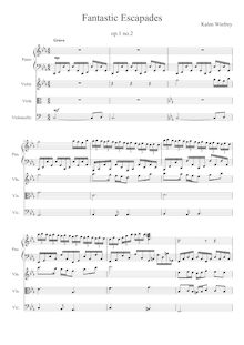 Partition complète, Fantastic Escapades, Piano Quartet, C minor