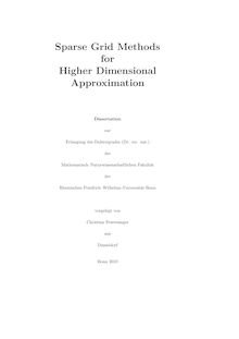 Sparse grid methods for higher dimensional approximation [Elektronische Ressource] / vorgelegt von Christian Feuersänger