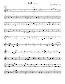 Partition viole de gambe aigue, Duodecim bicinia sine textu, 12 duets without text par Orlande de Lassus