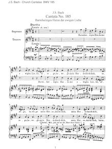 Partition complète, Barmherziges Herze der ewigen Liebe, Bach, Johann Sebastian