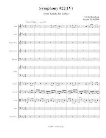 Partition I, Fine Knacks pour dames, Symphony No.22, C minor, Rondeau, Michel
