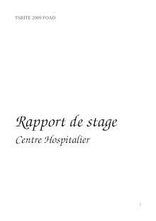 Rapport de stage Centre Hospitalier