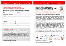 Colloque Participation des usagers dans les établissements de santé - Quelle évolution depuis 10 ans  Paris - 9 mars 2012