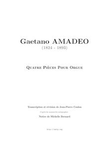 Partition complète, 4 orgue pièces, Amadeo, Gaetano