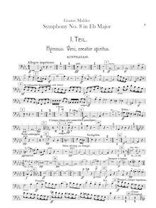 Partition Basses, Symphony No.8, “Symphony of a Thousand”, E♭ major