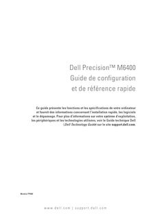 Dell Precision M6400 Guide de configuration et de référence rapide