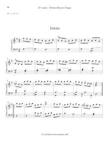 Partition Sonate (clavecin), Petites Pièces d Orgue, Lanes, Mathieu