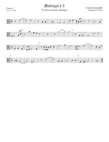 Partition ténor viole de gambe 2, alto clef, Madrigali A Cinque Voci. Quatro Libro par Carlo Gesualdo