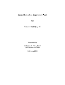 Special Education Department Audit