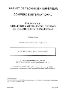 Btscomme 2006 strategie, operations, gestion en commerce international
