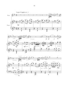 Partition , Largo e Leggiero - partition de piano, flûte Sonata