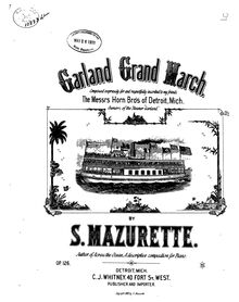 Partition complète, Garland, Garland, Grand March for piano, G major