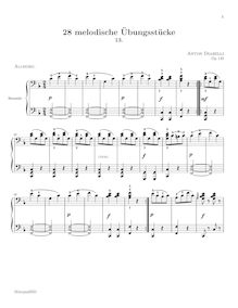 Partition No. 13, 28 Melodische übungstücke, Melodic Practice Pieces